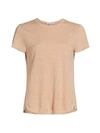 Frame Easy True Organic Linen T-shirt In Beige