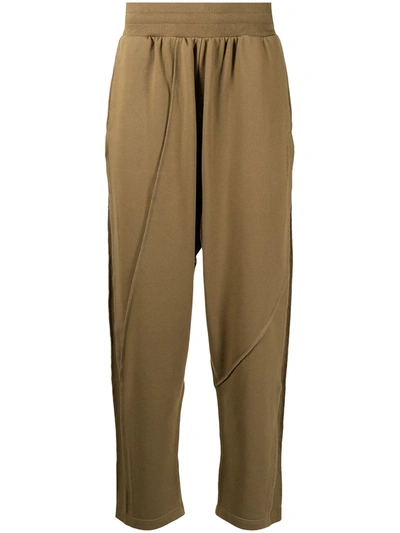 A-cold-wall* Raw-seam Track Trousers In Olive