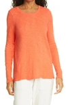 Atm Anthony Thomas Melillo Women's Destroyed Wash Long-sleeve Slub Jersey Tee In Coral