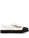 Loewe Anagram Embroidered Flap Low-top Sneakers In White