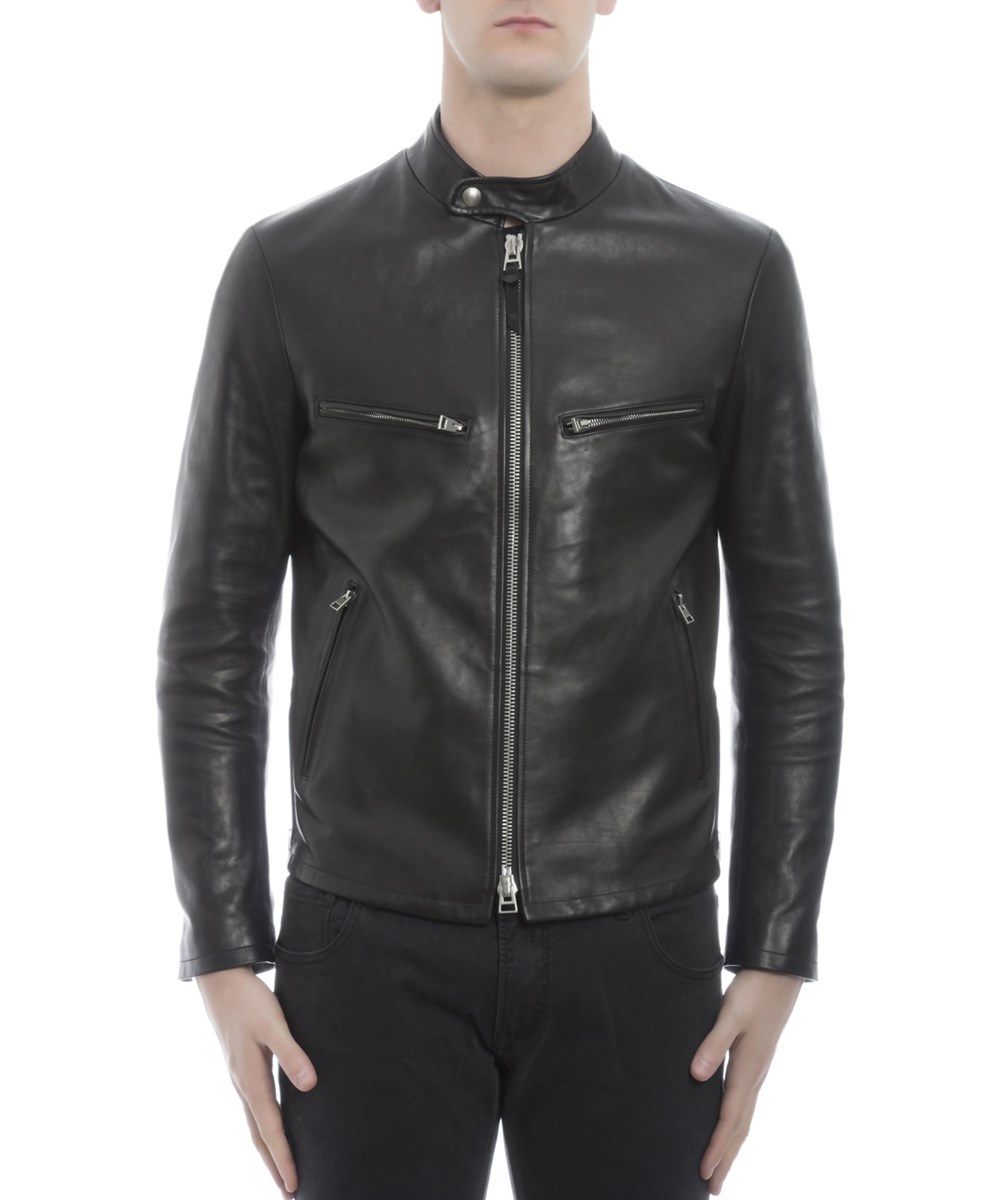 Tom Ford Men's Black Leather Outerwear Jacket' | ModeSens