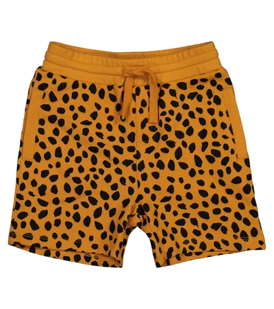 Stella Mccartney Teen Cheetah Dots-print Fleece Shorts In Animal Print