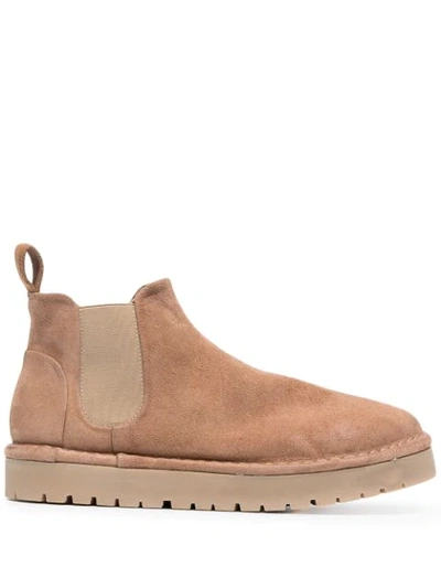 Marsèll Suede Chelsea Boots In Neutrals