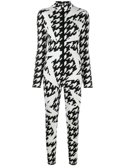 Perfect Moment Star Motif Knitted Jumpsuit In Black