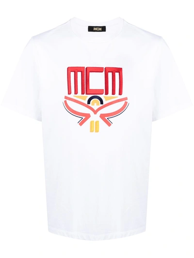 Mcm Graphic Logo Print T-shirt In White