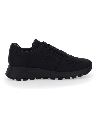 Prada Prax 01 Re-nylon Gabardine Sneakers In Black