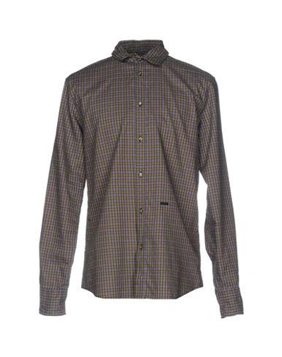 Dsquared2 Checked Shirt In Military Green