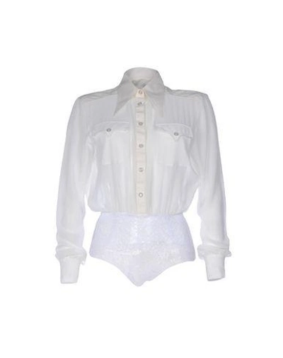 Alessandra Rich Lace Shirts & Blouses In Ivory