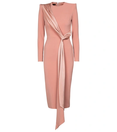 Alex Perry Arden Crêpe Midi Dress In Pink