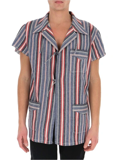 Maison Margiela Striped Short-sleeve Shirt In F Multicolor Stripe