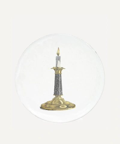 Astier De Villatte Candlestick Dinner Plate In White