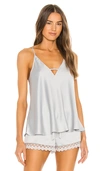 Flora Nikrooz Victoria Charmeuse Camisole In Light Grey