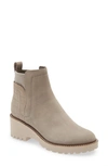 Dolce Vita Huey Lug-sole Chelsea Booties Women's Shoes In Grey Suede H2o