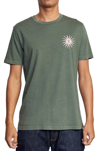 Rvca Graphic Tee In Cactus