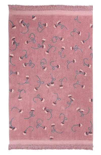 Lorena Canals English Garden Washable Recycled Cotton Blend Rug In Ash Rose