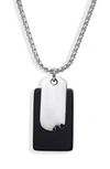 Jonas Studio Hudson Time And Place Sterling Silver Chain Necklace In Black