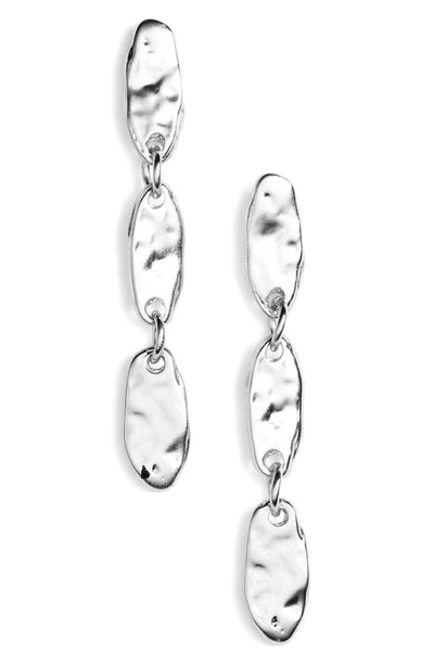 Karine Sultan Linear Drop Earrings In Silver