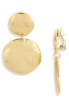 Karine Sultan Irregular Discs Clip-on Earrings In Gold