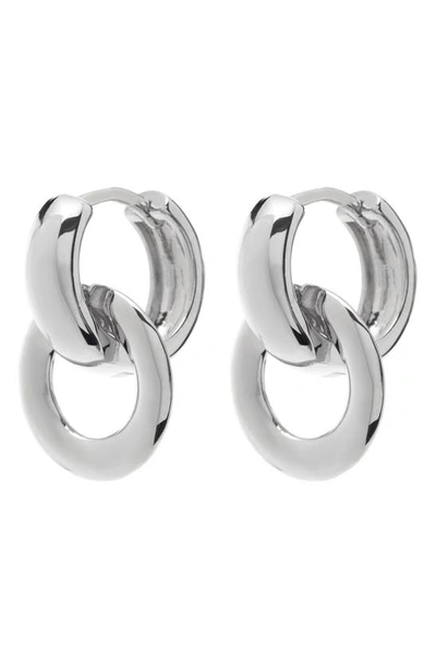 Luv Aj Provence Link Hoop Earrings In Silver