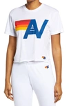 Aviator Nation Logo Boyfriend Tee In White