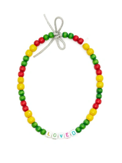 Lauren Rubinski Loved Wooden-bead Necklace In Red Multi