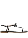 Kate Spade Piazza Strappy Ankle-strap Sandals In Black