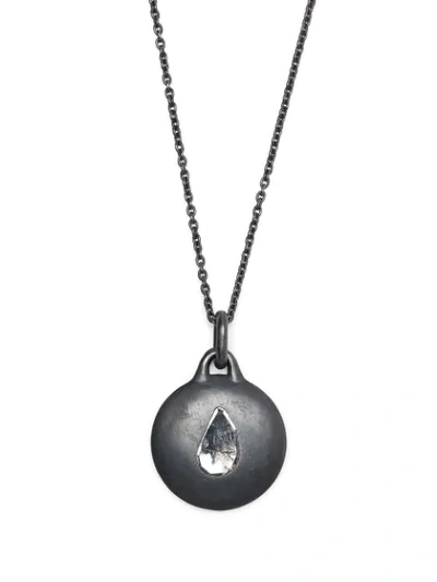 Parts Of Four Disk Diamond Necklace In Black