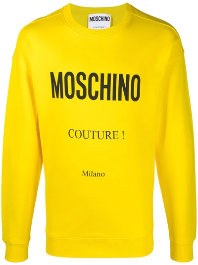 Moschino Logo-print Cotton Sweatshirt In White
