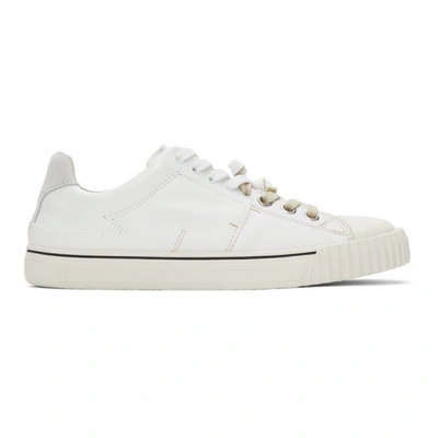 Maison Margiela Evolution Sneakers In Canvas And Leather In White