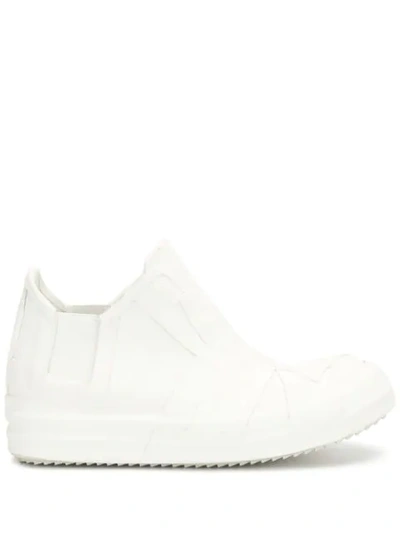 Rick Owens Slip-on Leather Trainers In White