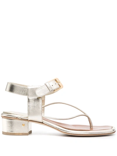 Laurence Dacade Bosphore Metallic Leather Sandals In Gold