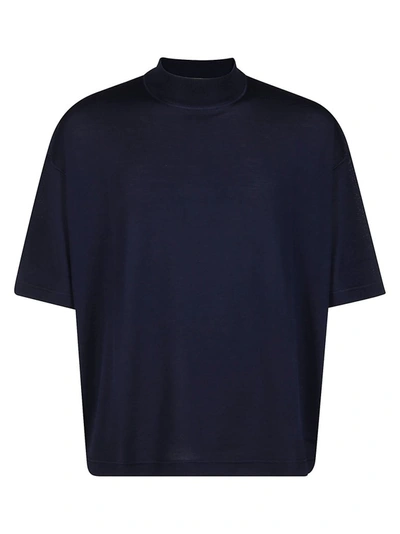Jil Sander Men's Blue Cotton T-shirt