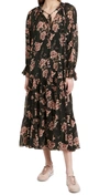 Free People Feeling Groovy Floral Maxi Dress In Forest Combo