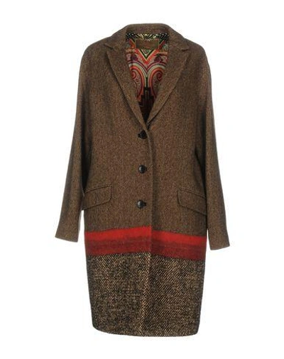 Etro Coats In Brown