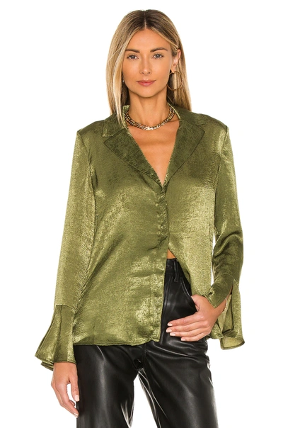 House Of Harlow 1960 X Revolve Rivas Blouse In Olive Green