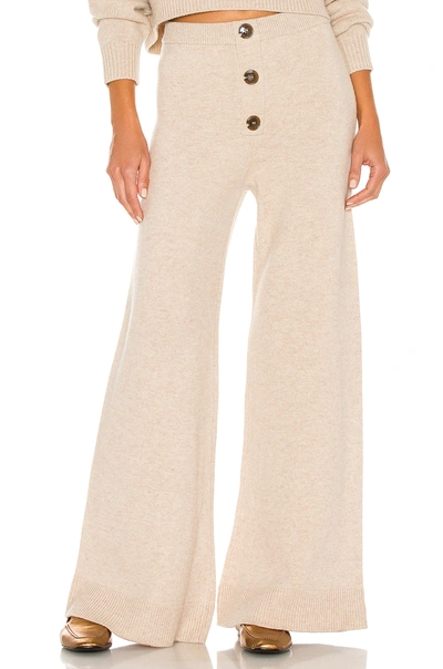 Divine Héritage X Revolve High Waisted Wide Leg Pant In Oatmeal