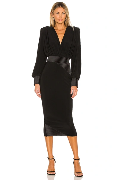 Zhivago Lover Man Cocktail Dress With Satin Panels In Black
