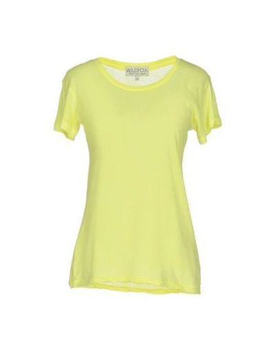 Wildfox T-shirt In Yellow