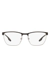Prada 55mm Optical Glasses In Matte Black/ Gunmetal