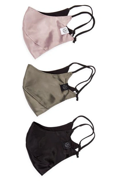 Rag & Bone Stealth Assorted 3-pack Adult Face Masks In Olive/ Pink/ Black