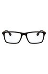 Ray Ban 55mm Optical Glasses In Matte Black