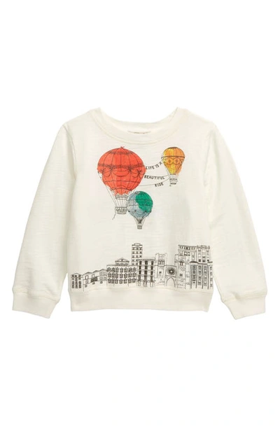 Peek Aren't You Curious Kids' Aria Balloon Graphic Sweatshirt In Cream