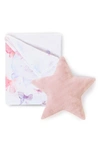 Oilo Swaddle Blanket & Star Dream Pillow Set In Butterfly
