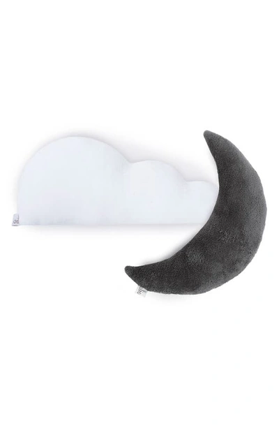 Oilo Cloud & Moon Dream Pillow Set In Pewter