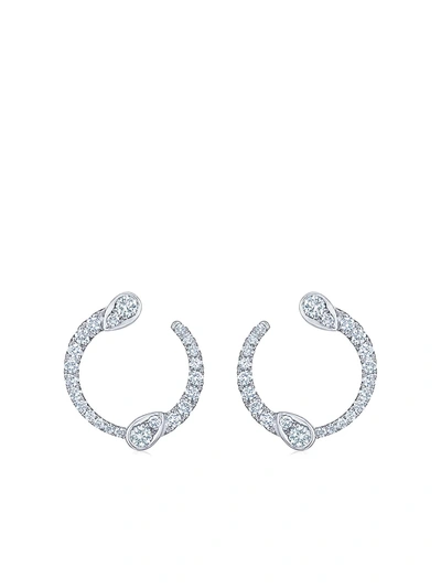 Kwiat 18kt White Gold Eclipse Diamomnd Hoop Earrings