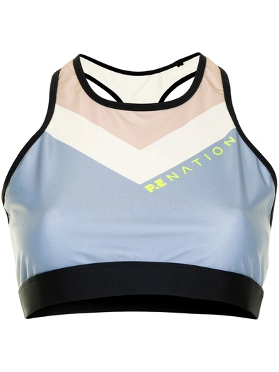 P.e Nation Side Step Sports Bra In Brown
