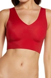 True & Co. True Body V-neck Bralette In Chili Pepper