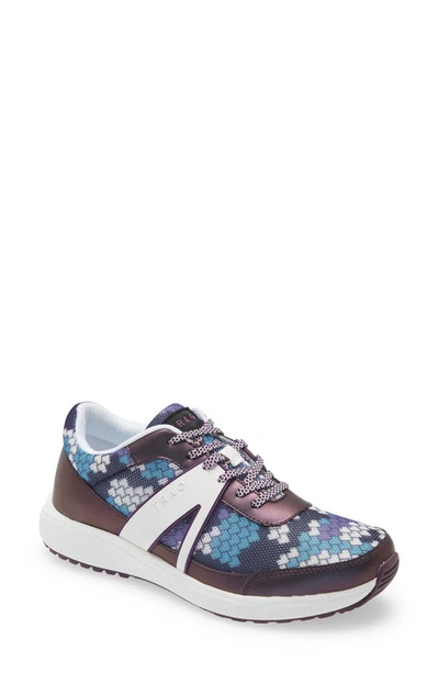 Traq By Alegria Qarma 2 Sneaker In Honeycomb Purple Leather