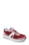 Traq By Alegria Qarma 2 Sneaker In Wine Scale Leather