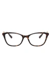 Versace 55mm Cat Eye Optical Glasses In Havana